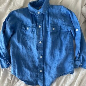 Janie and Jack 3T Blue Button-Up Shirt